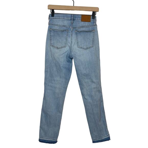 J. Crew Vintage Straight Jeans Women's Size 25 Denim Fringe Hem Distressed Jeans - Picture 2 of 10